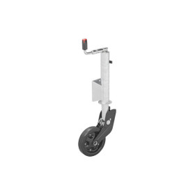 Roue jockey 73 mm jante métal avec pneu caoutchouc 260 x 65 mm pliable 800 kg