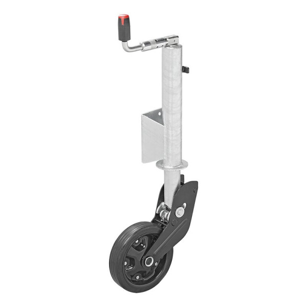 Roue jockey 73 mm jante métal avec pneu caoutchouc 260 x 65 mm pliable 800 kg