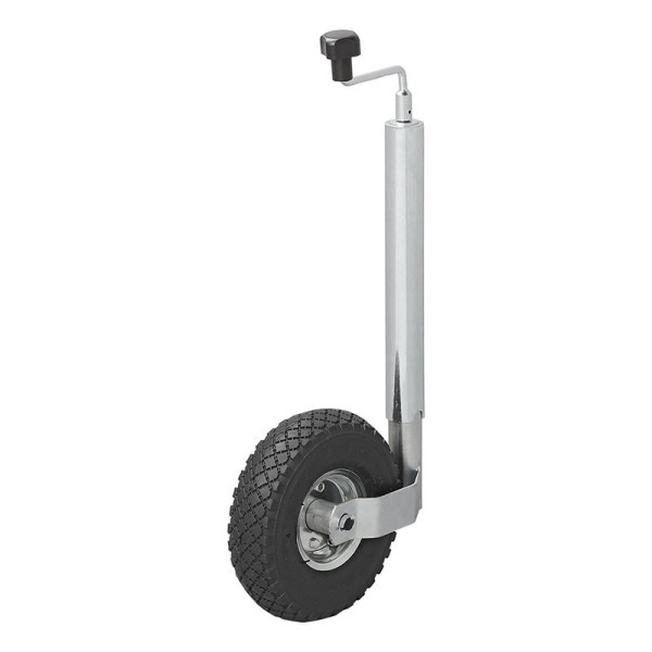 Roue jockey 48 mm jante métal avec pneu d'aire 260 x 85 mm