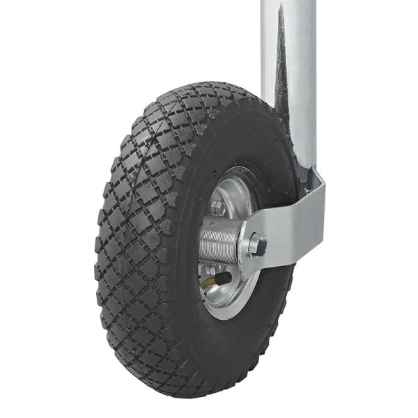 Roue jockey 48 mm jante métal avec pneu d'aire 260 x 85 mm