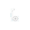 Roue jockey 48 mm jante métal avec pneu d'aire 260 x 85 mm