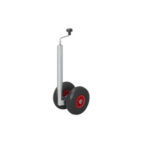 Roue jockey double 48 mm 2x jante plastique avec pneu d'aire 260 x 85 mm