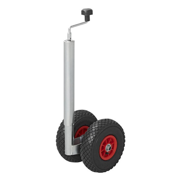 Roue jockey double 48 mm 2x jante plastique avec pneu d'aire 260 x 85 mm
