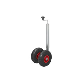 Roue jockey double 48 mm 2x jante plastique avec pneu d'aire 260 x 85 mm