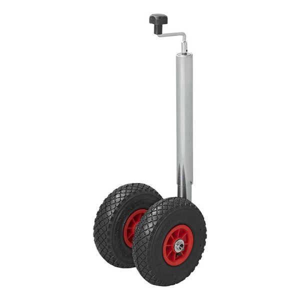 Roue jockey double 48 mm 2x jante plastique avec pneu d'aire 260 x 85 mm