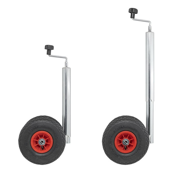 Roue jockey double 48 mm 2x jante plastique avec pneu d'aire 260 x 85 mm