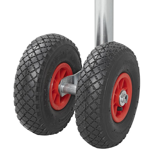 Roue jockey double 48 mm 2x jante plastique avec pneu d'aire 260 x 85 mm