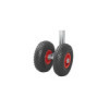 Roue jockey double 48 mm 2x jante plastique avec pneu d'aire 260 x 85 mm