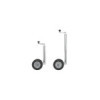 Roue jockey double 48 mm, avec pneus en PU solide, 200 x 50 mm