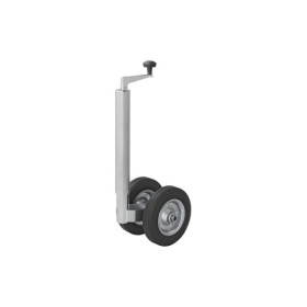 Roue jockey double 48 mm avec pneus en caoutchouc naturel solide 200 x 50 mm