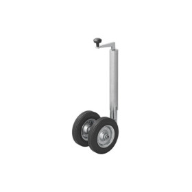 Roue jockey double 48 mm avec pneus en caoutchouc naturel solide 200 x 50 mm