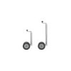 Roue jockey double 48 mm avec pneus en caoutchouc naturel solide 200 x 50 mm