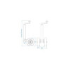 Roue jockey double 48 mm avec pneus en caoutchouc naturel solide 200 x 50 mm