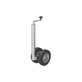 Roue jockey double 48 mm avec pneus en caoutchouc solide 200 x 50 mm