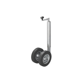 Roue jockey double 48 mm avec pneus en caoutchouc solide 200 x 50 mm