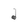 Roue jockey double 48 mm avec pneus en caoutchouc solide 200 x 50 mm