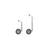 Roue jockey double 48 mm avec pneus en caoutchouc solide 200 x 50 mm