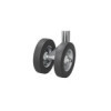 Roue jockey double 48 mm avec pneus en caoutchouc solide 200 x 50 mm