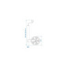Roue jockey 48 mm jante plastique avec pneu caoutchouc 220 x 70 mm