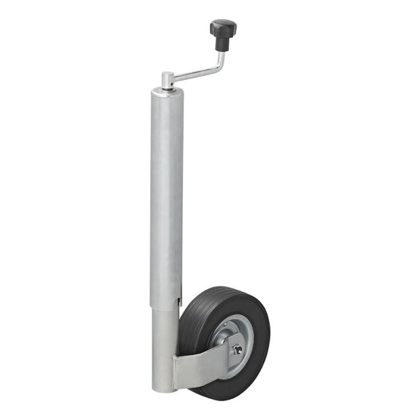Roue jockey 60 mm jante métal avec pneu caoutchouc 220 x 65 mm