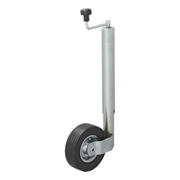 Roue jockey 60 mm jante métal avec pneu caoutchouc 220 x 65 mm