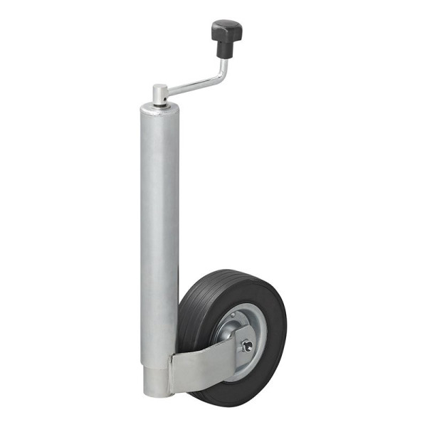 Roue jockey 60 mm jante métal avec pneu caoutchouc 220 x 65 mm