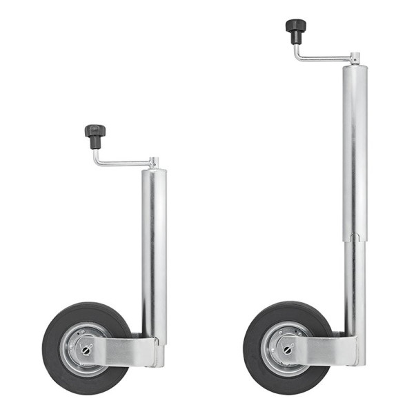 Roue jockey 60 mm jante métal avec pneu caoutchouc 220 x 65 mm