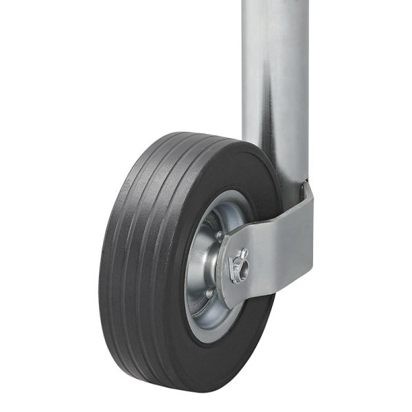 Roue jockey 60 mm jante métal avec pneu caoutchouc 220 x 65 mm
