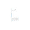 Roue jockey 60 mm jante métal avec pneu caoutchouc 220 x 65 mm