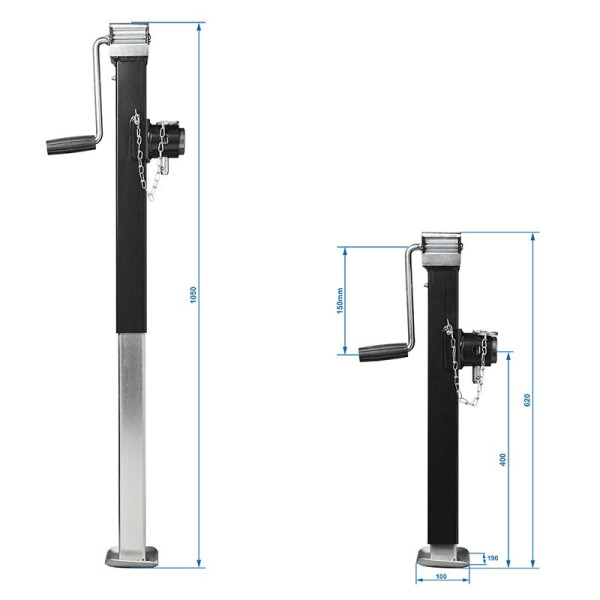 Pied de support de remorque télescopique Heavy Duty SH62/2500kg
