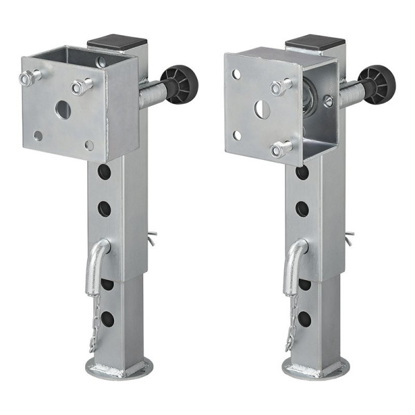 Pied de support de remorque 60x60 mm pivotant TL60 D85 SW19 345-445 mm 1300 kg