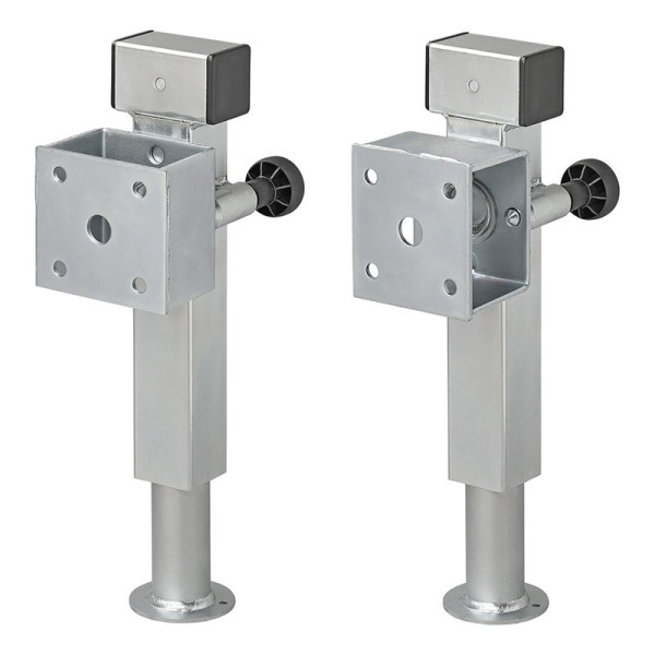 Pied de support de remorque 60x60 mm pivotant SF60 D42 SW19 410-655 mm 1300kg