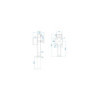 Pied de support de remorque 60x60 mm pivotant SF60 D42 SW19 410-655 mm 1300kg