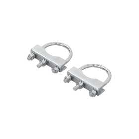 Etrier de fixation en U ronde 60/70mm pour collier roue jockey - jeu de 2 pièces