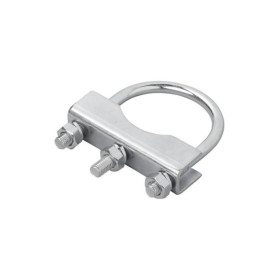 Etrier de fixation en U ronde 60/70mm pour collier roue jockey - jeu de 2 pièces