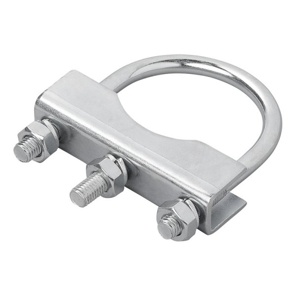 Etrier de fixation en U ronde 60/70mm pour collier roue jockey - jeu de 2 pièces