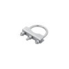 Etrier de fixation en U ronde 60/70mm pour collier roue jockey - jeu de 2 pièces