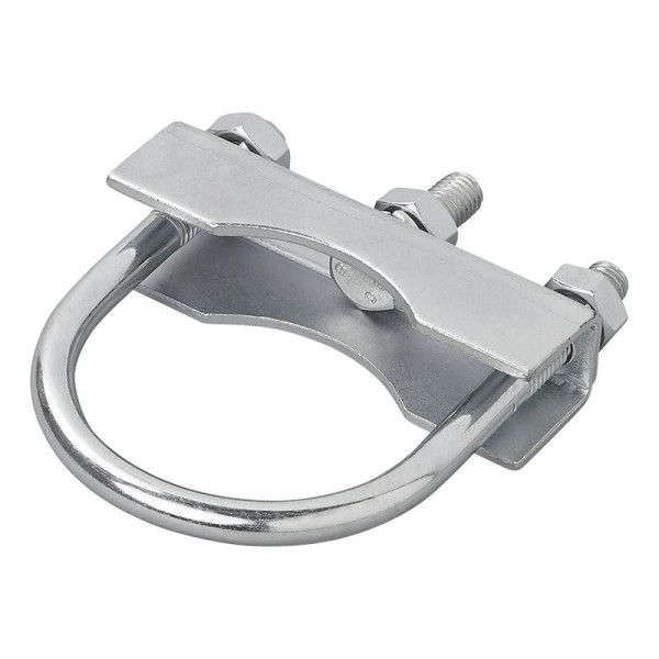 Etrier de fixation en U ronde 60/70mm pour collier roue jockey - jeu de 2 pièces