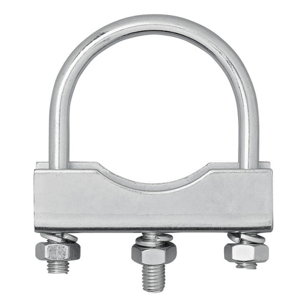 Etrier de fixation en U ronde 60/70mm pour collier roue jockey - jeu de 2 pièces
