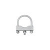 Etrier de fixation en U ronde 60/70mm pour collier roue jockey - jeu de 2 pièces