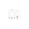 Etrier de fixation en U ronde 60/70mm pour collier roue jockey - jeu de 2 pièces