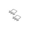 Etrier de fixation en U carré 60mm pour collier roue jockey - jeu de 2 pièces