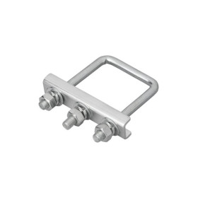 Etrier de fixation en U carré 60mm pour collier roue jockey - jeu de 2 pièces