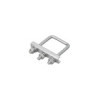 Etrier de fixation en U carré 60mm pour collier roue jockey - jeu de 2 pièces