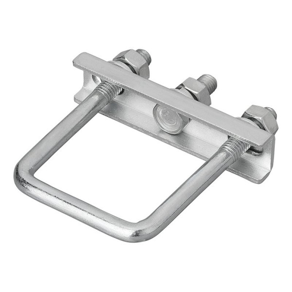 Etrier de fixation en U carré 60mm pour collier roue jockey - jeu de 2 pièces