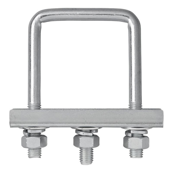 Etrier de fixation en U carré 60mm pour collier roue jockey - jeu de 2 pièces