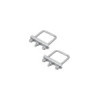 Etrier de fixation en U carré 70 mm pour collier roue jockey - jeu de 2 pièces