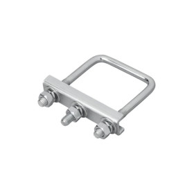 Etrier de fixation en U carré 70 mm pour collier roue jockey - jeu de 2 pièces
