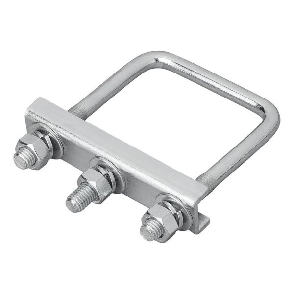 Etrier de fixation en U carré 70 mm pour collier roue jockey - jeu de 2 pièces
