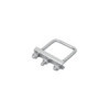 Etrier de fixation en U carré 70 mm pour collier roue jockey - jeu de 2 pièces